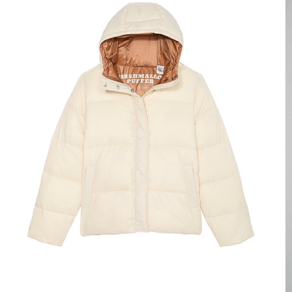 Victoria's Secret Pink White Shell Puffer Jacket